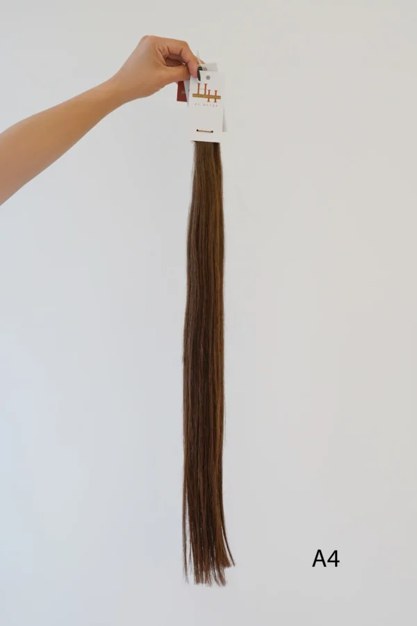 100% natural hair extensions - medium brown